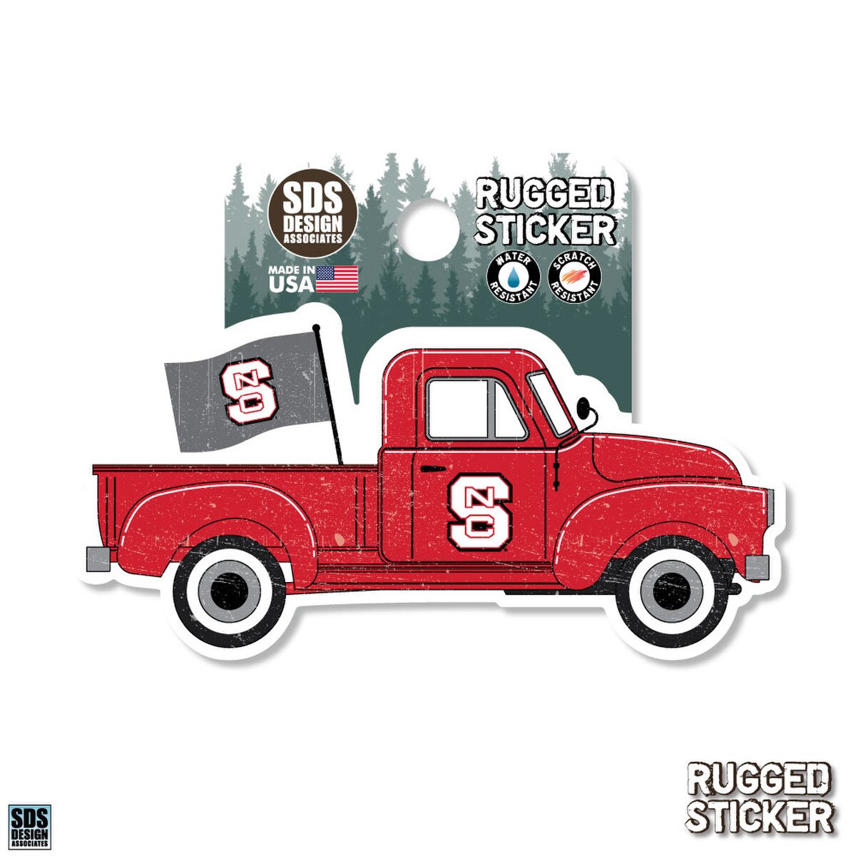 Rugged Sticker Truck with NC State